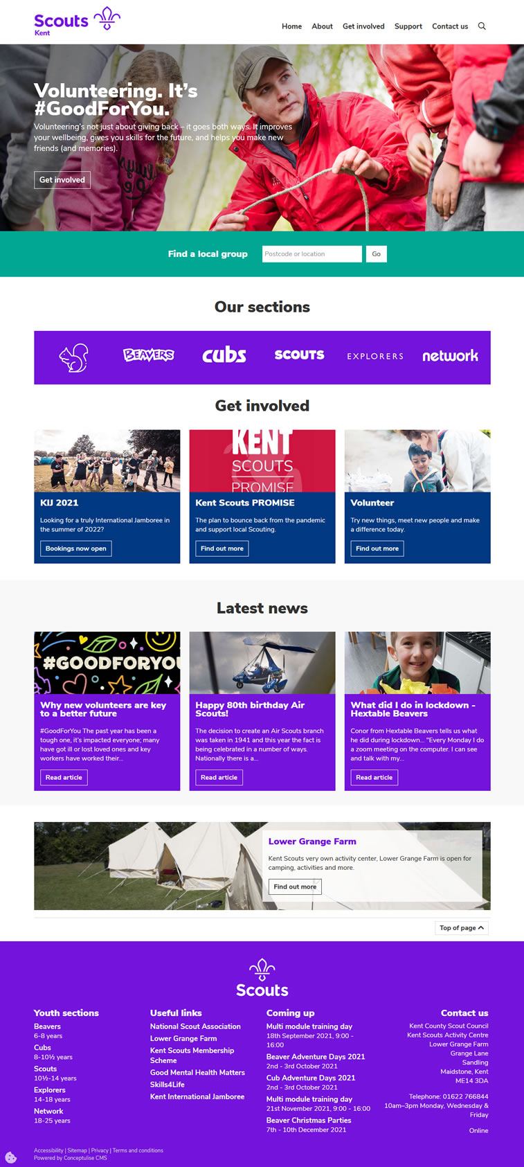 Scout template website