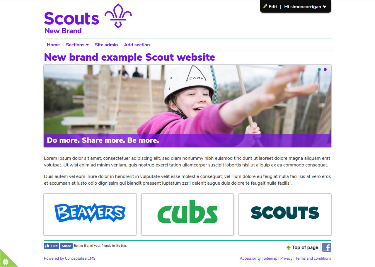 Scout development template